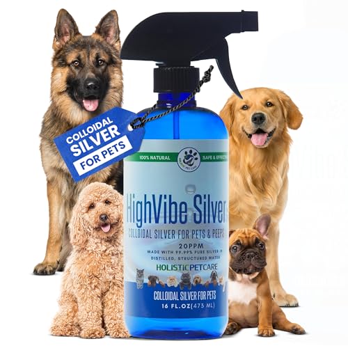 HOLISTIC PET CARE Colloidal Silver for Dogs, Cats, & Pet-20 PPM Spray(16oz) | Wound Care, Hot Spot Treatment, Skin Relief & Immune Support – All-Natural Pet Colloidal Silver Solution, Spray Bottle