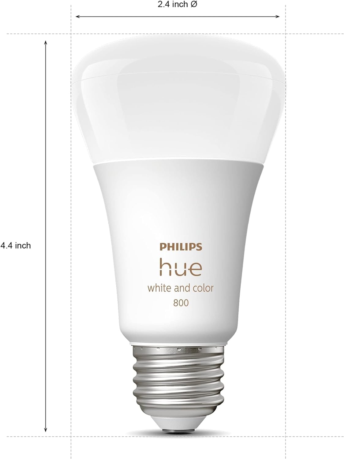 Philips Hue Smart Light Starter Kit - Includes (1) Bridge and (2) 60W A19 LED Bulb, White and Color Ambiance Color-Changing Light, 800LM, E26 - Control with App or Voice Assistant