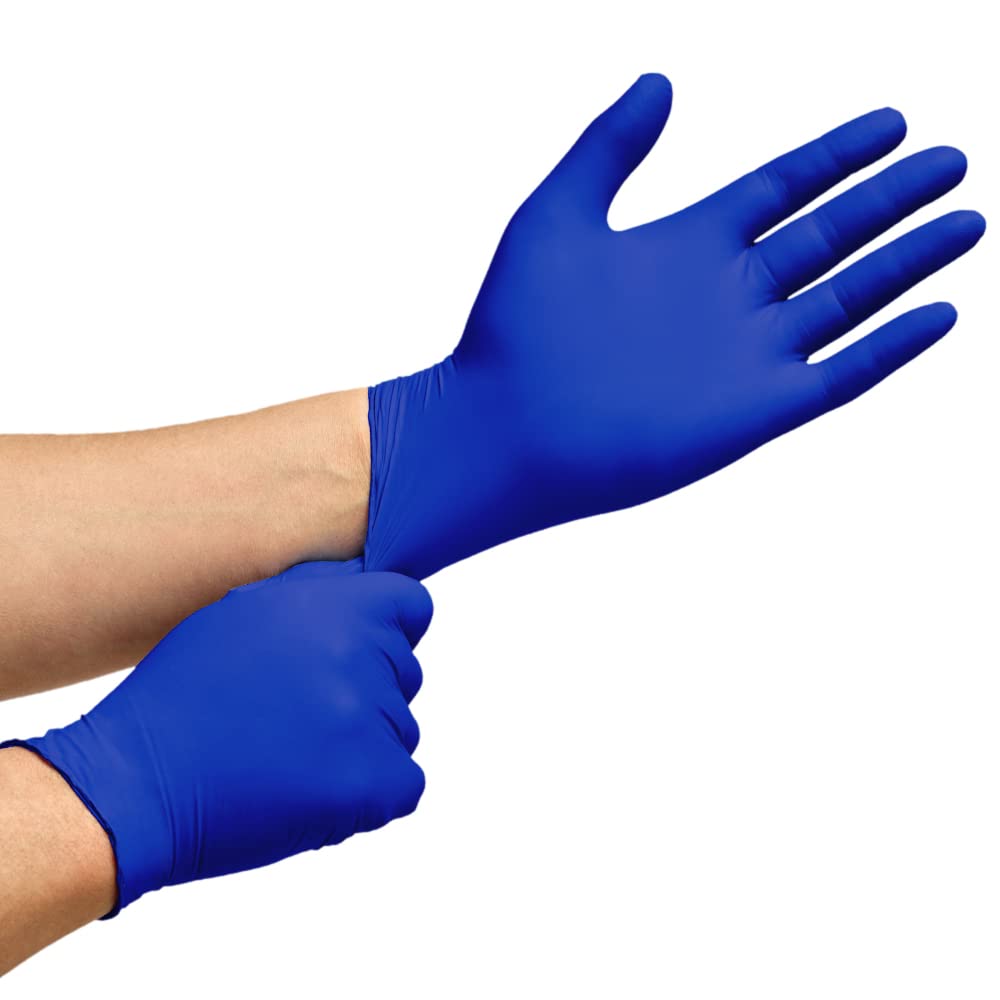Inspire Nitrile Gloves Medical Examination | The Original Quality Stretch Cobalt Blue | 4.5 Grade Disposable Latex Free Doctors,EMT, Food Service, Cleaning, Janitorial, Household, Hospitals and More