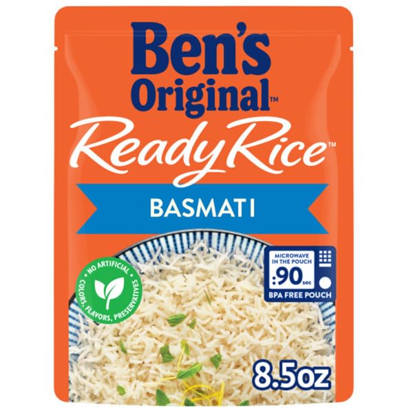 BEN'S ORIGINAL Ready Rice Basmati Rice, Easy Side Dish, 8.5 oz Pouch (Pack of 6)