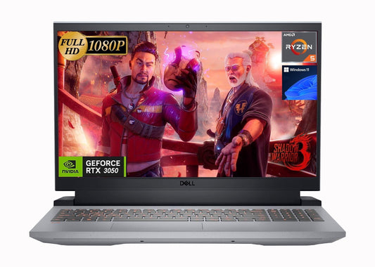 Dell G15 15.6" FHD 120Hz Gaming Laptop, AMD Ryzen 5 6600H (up to 4.50 GHz), NVIDIA GeForce RTX 3050, Backlit Keyboard, 16GB DDR5 RAM, 1TB PCIe SSD, Windows 11h, Wi-Fi 6, Phantom Grey with Speckles