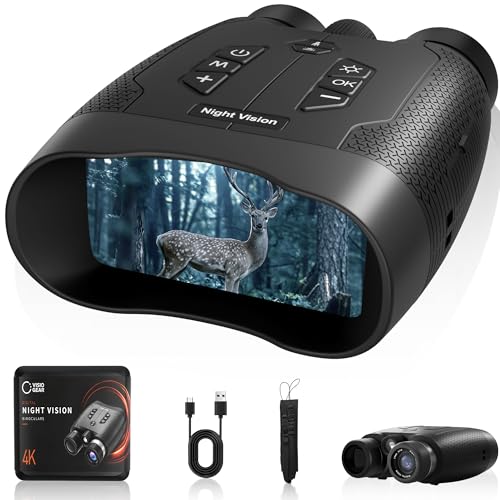 VISIOGEAR 4K Night Vision Goggles for Adults, AI Color Boost Mode