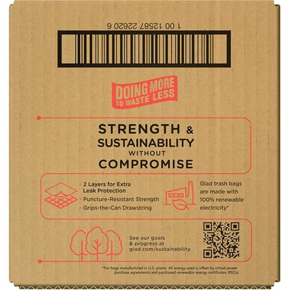 Glad Tall Kitchen Trash Bags 13 Gallon, Gain Original Garbage Bags, Odorshield with Drawstring, 140 Count