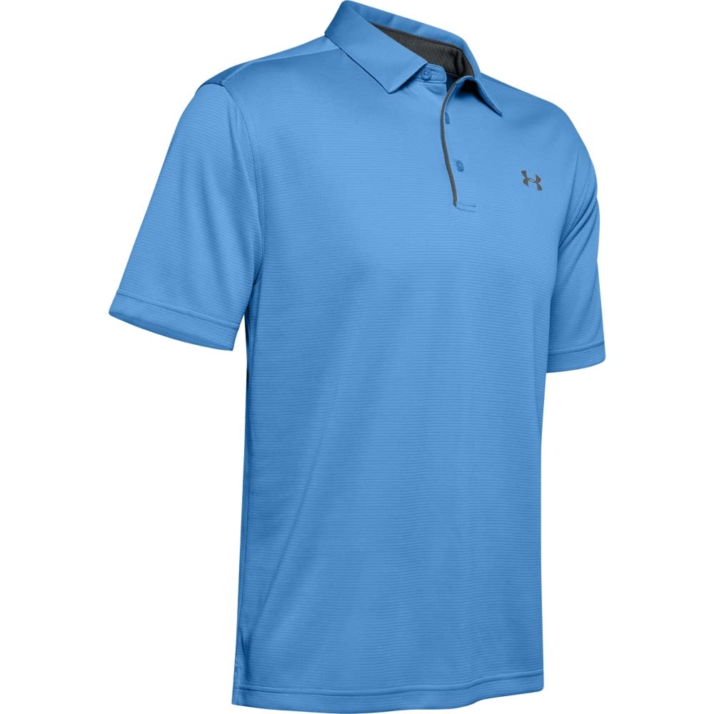 Under Armour Men's Tech Golf Polo , Carolina Blue (475)/Pitch Gray, Large