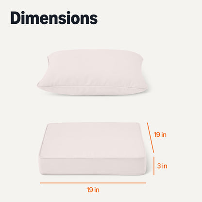 Amazon Basics Patio Chair Cushion with Back, 19x19x3 inch, Beige, 1-Pack