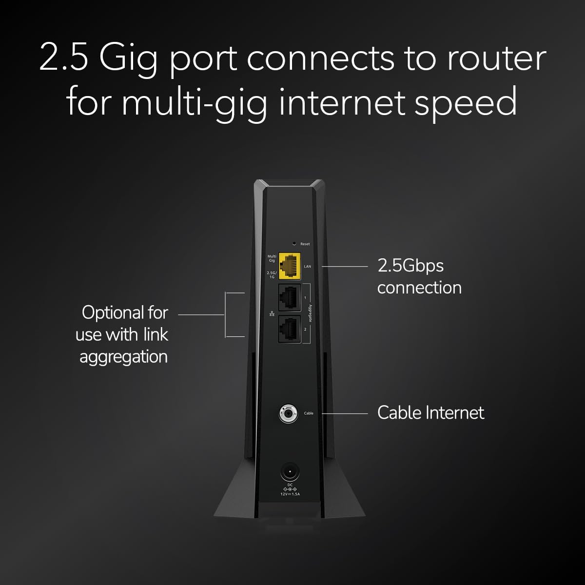 NETGEAR Nighthawk DOCSIS 3.1 Mid/high-Split Cable Modem (CM3000-1AZNAS) – Approved for Today’s Fastest Speeds - Works With all Cable Providers, Incl. Xfinity, Spectrum, Cox - Cable Plans up to 2.5Gbps