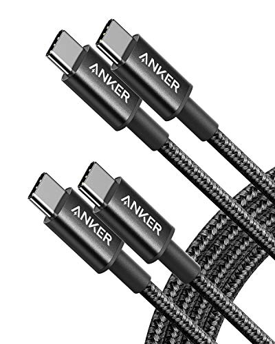 Anker USB C to USB C Cable, 60W Fast Charging Cable (2-Pack, 6 ft, Black)
