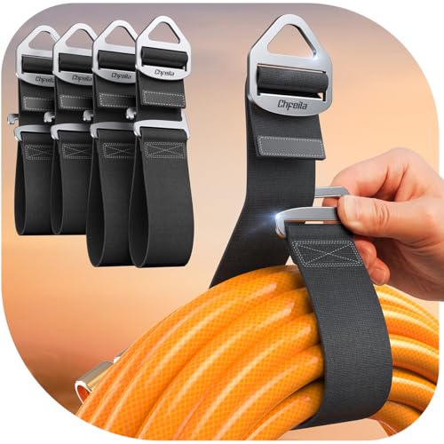 Men Gifts for Fathers Day for Dad Husband, 4 Pack [1s Auto Lock] Extension Cord Holder Organizer, Extension Cord Hanger for Garage Storage and Organization, Garden Hose Storage, Garage Gadgets for Men