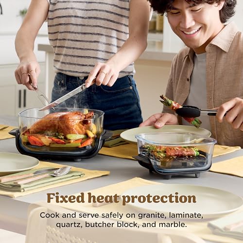 Ninja | Air Fryer | Crispi 4-in-1 Portable Cooking System | 4QT & 6 Cup Glass Containers, Crisper Plates & Storage Lids Included | Microwave, Freezer & Dishwasher Safe | Ginger Snap | FN101GD