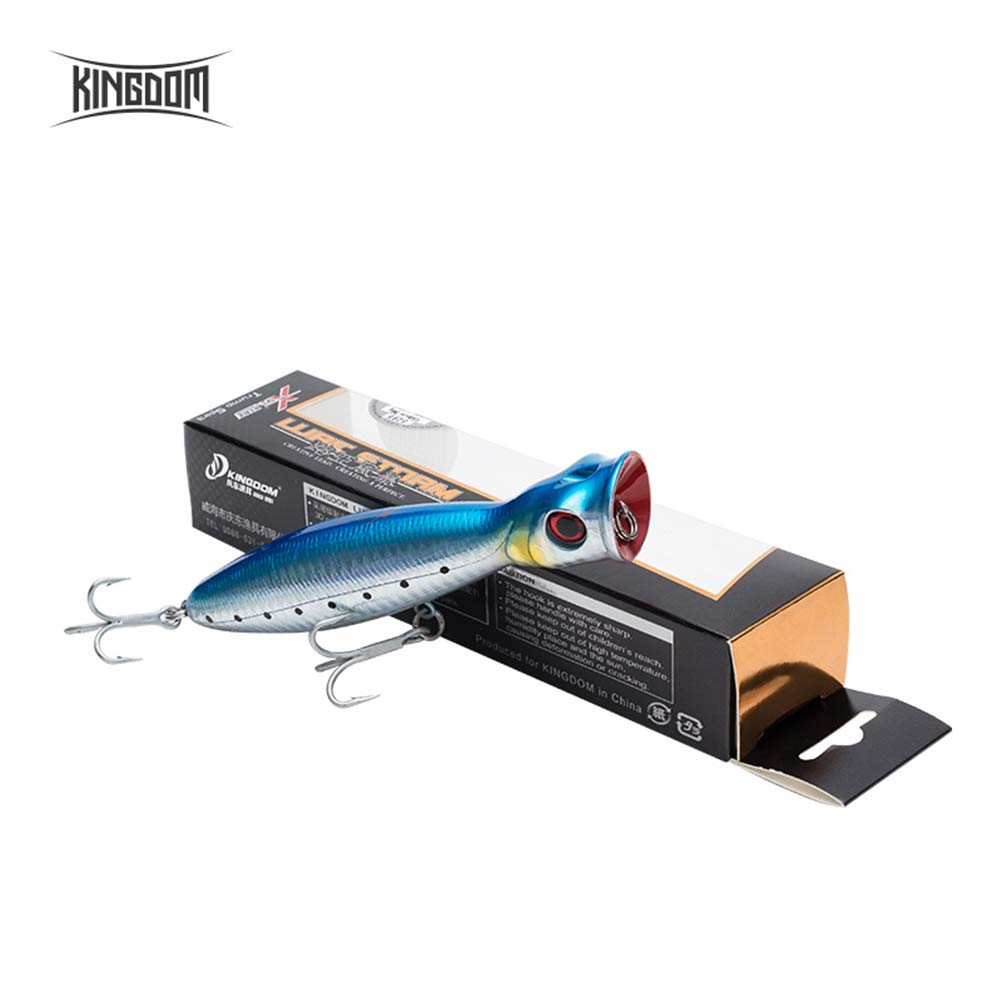 Kingdom Floating Lure Hard Baits Topwater Popper Swimbait Bass Crankbaits for Freshwater and Saltwater(Total 5 Set/180g, Every Set: 5.11in,1.26oz,130mm)