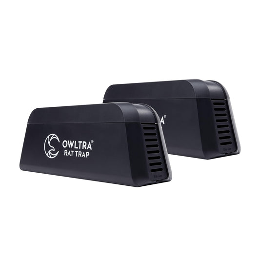OWLTRA OW-1 Indoor Electric Rat Trap 2PCS, Instant Kill Rodent Zapper with Pet Safe Trigger, Black