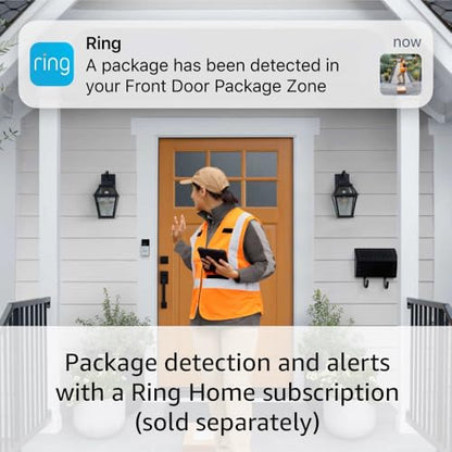 Ring Battery Doorbell with Ring Indoor Cam 2nd Gen (White)