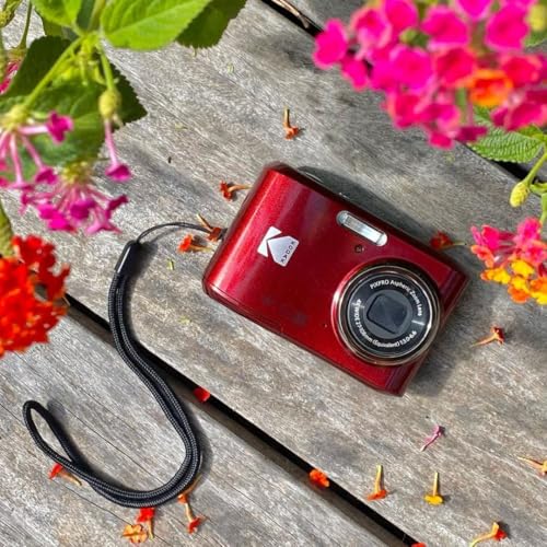KODAK PIXPRO FZ45 16MP Compact Digital Camera, 4X Optical Zoom, AA, Red