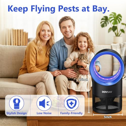 Fruit Fly Traps for Indoors, Blue Gnat Trap Indoor with Suction & Timer