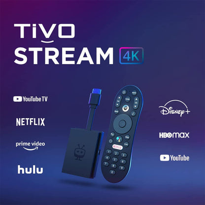 TiVo Stream 4K – Every Streaming App and Live TV on One Screen – 4K UHD, Dolby Vision HDR and Dolby Atmos Sound – Powered by Android TV – Plug-In Smart TV, One size