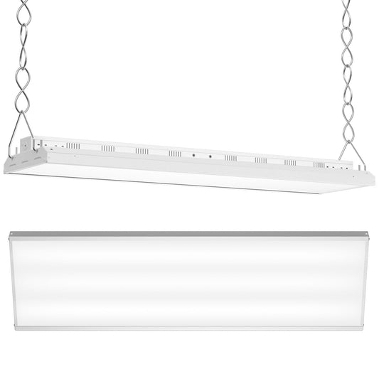 CINOTON 4FT 210W LED Shop Light with 28350LM,0-10V Dimmable Linear High Bay Lighting with 5000K,120-277V 135LM/W Commercial Hanging Lights for Garage Office Warehouse Workshop Factory UL Listed 2Pack