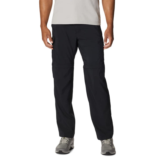 Columbia Mens Silver Ridge Utility Convertible Hiking Pant, Black, 34 x 30