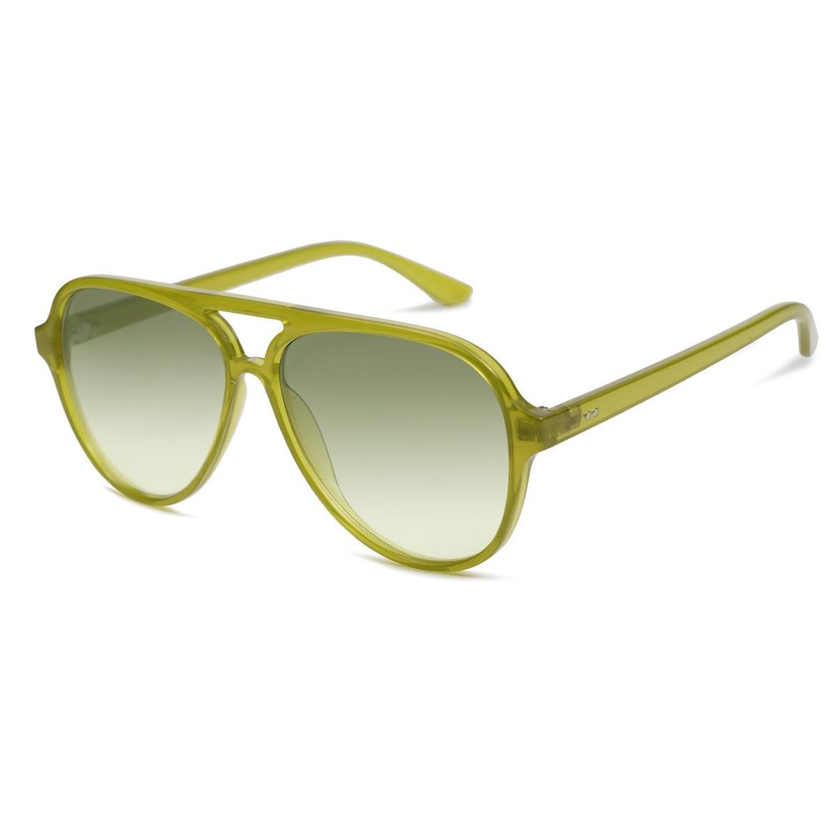 SOJOS Classic Polarized Aviator Sunglasses for Women Men, Retro Trendy Aviators Shades SJ2201, Light Green/Gradient Green