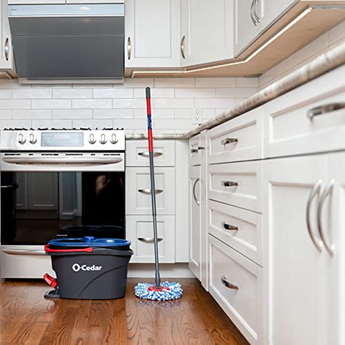 O-Cedar RinseClean Spin Mop & Bucket System | Clean with Water | Removes 99% of Bacteria Plastic