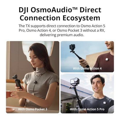 DJI Mic Mini (2 TX + 1 RX + Charging Case), Ultralight, Detail-Rich Audio