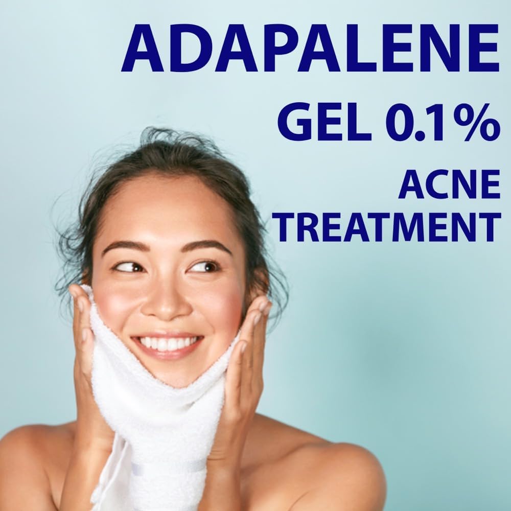 TARO Adapalene 0.1% USP Gel, Paraben Free, Retinoid Acne-Prone Facial Treatment for Sensitive Skin, Prescription Strenght (0.5)