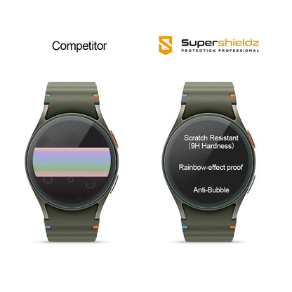 Supershieldz (3 Pack) Designed for Samsung Galaxy Watch 7, 6, 5, 4 (40mm) / Watch FE (40mm) Tempered Glass Screen Protector, Anti Scratch, Bubble Free