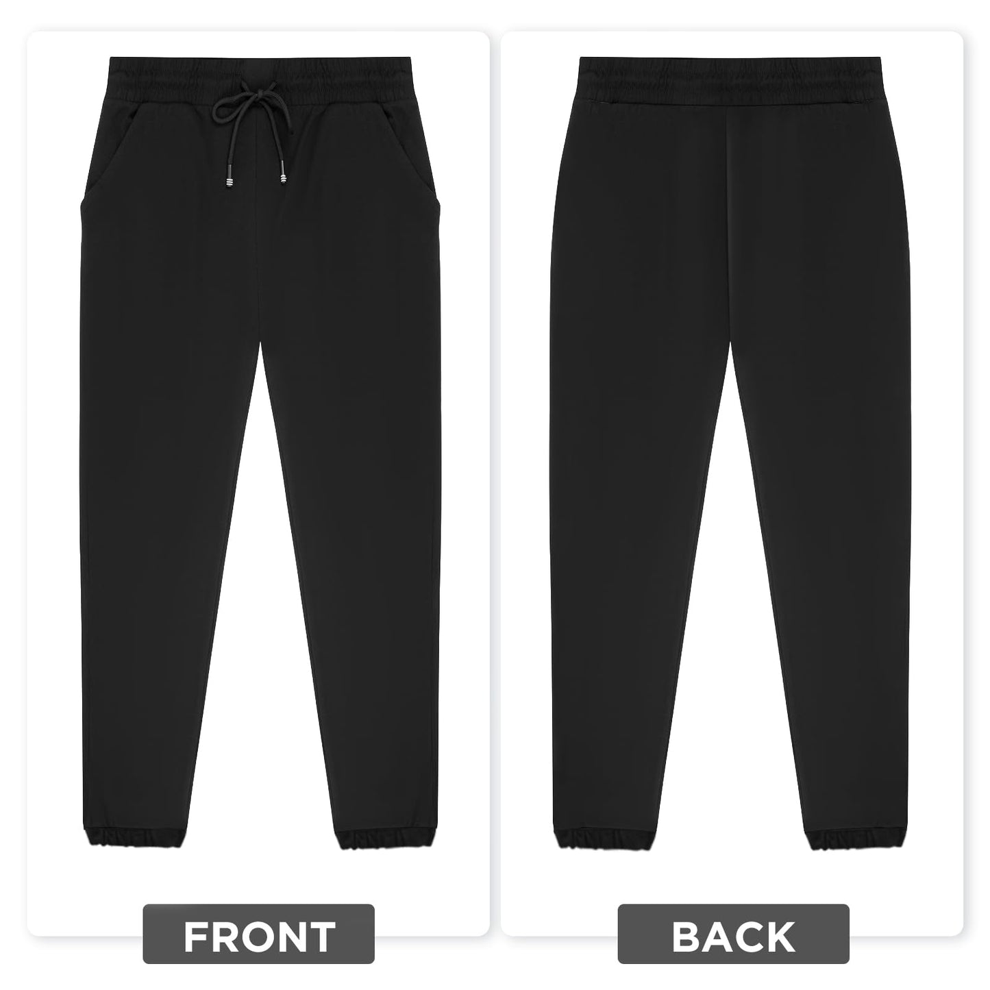 Stanpetix Joggers for Women with Pockets - Black Sports Pants Sweatpants for Running Exercise (Black,XL)