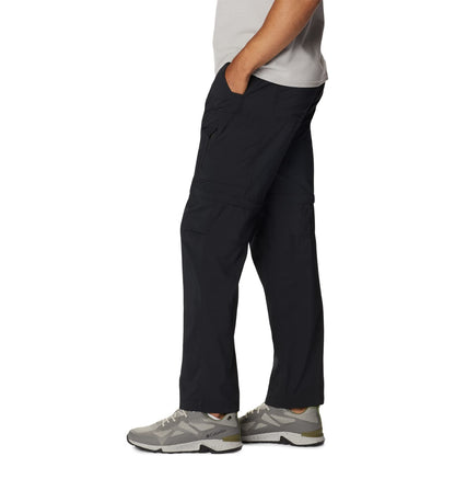 Columbia Mens Silver Ridge Utility Convertible Hiking Pant, Black, 34 x 30