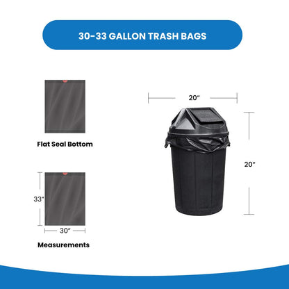 Reli. 30 Gallon Trash Bags Drawstring | 250 Count Bulk | Black | 30 Gallon Garbage Bags Heavy Duty | Large