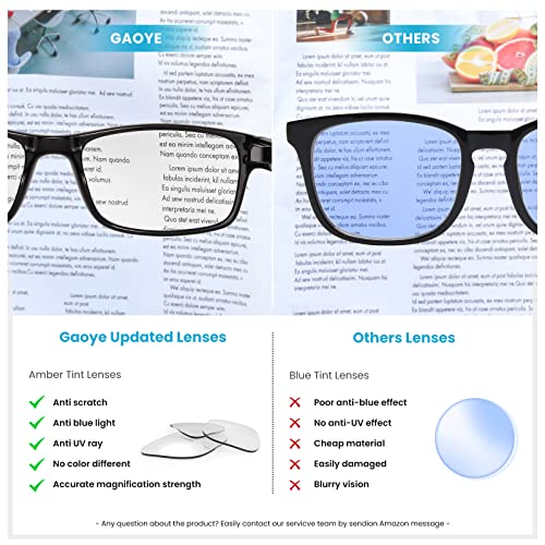 Gaoye Reading Glasses Men/Women, Eyeglasses, Blue Light Readers for Men/Women, Computer Eye Glasses, Cheaters