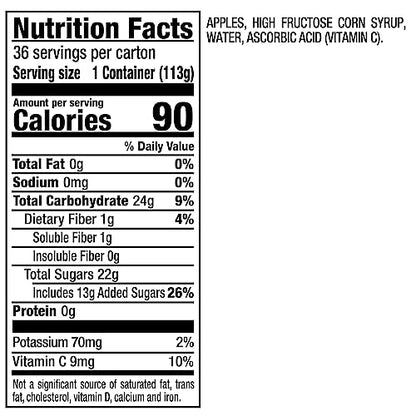 Mott's Applesauce, 4 Oz Cups, 36 Count, No Artificial Flavors, Good Source Of Vitamin C, Nutritious Option For The Whole Family