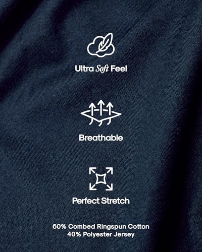 True Classic Mens T-Shirts – Short Sleeve Crew Neck T Shirts for Man, Cotton Blend Plain Novelty Men's T-Shirts, Pack of 6, Variety, XL