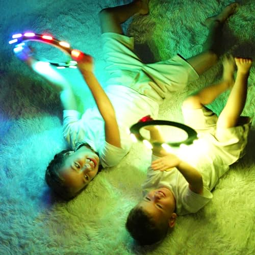 TOSY Flying Ring - 12 LEDs, Super Bright, Lost Mode, Auto Light Up, Safe & Soft, Waterproof, Lightweight, Birthday, Camping Toy, Easter Gift for Kid/Boy/Girl