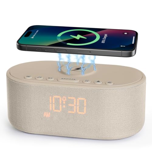 Odokee Sound Machine Alarm Clock for Bedrooms with Wireless Charging