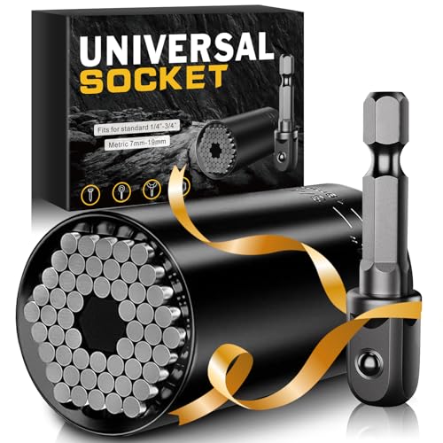 Fathers Day Dad Gifts from Daughter Son Wife Super Universal Socket Tools Gifts for Dad Father Husband Grandpa Stepdad Papa Mens Gifts for Him Men Husband Cool Stuff Gadgets Present Ideas (7-19mm)