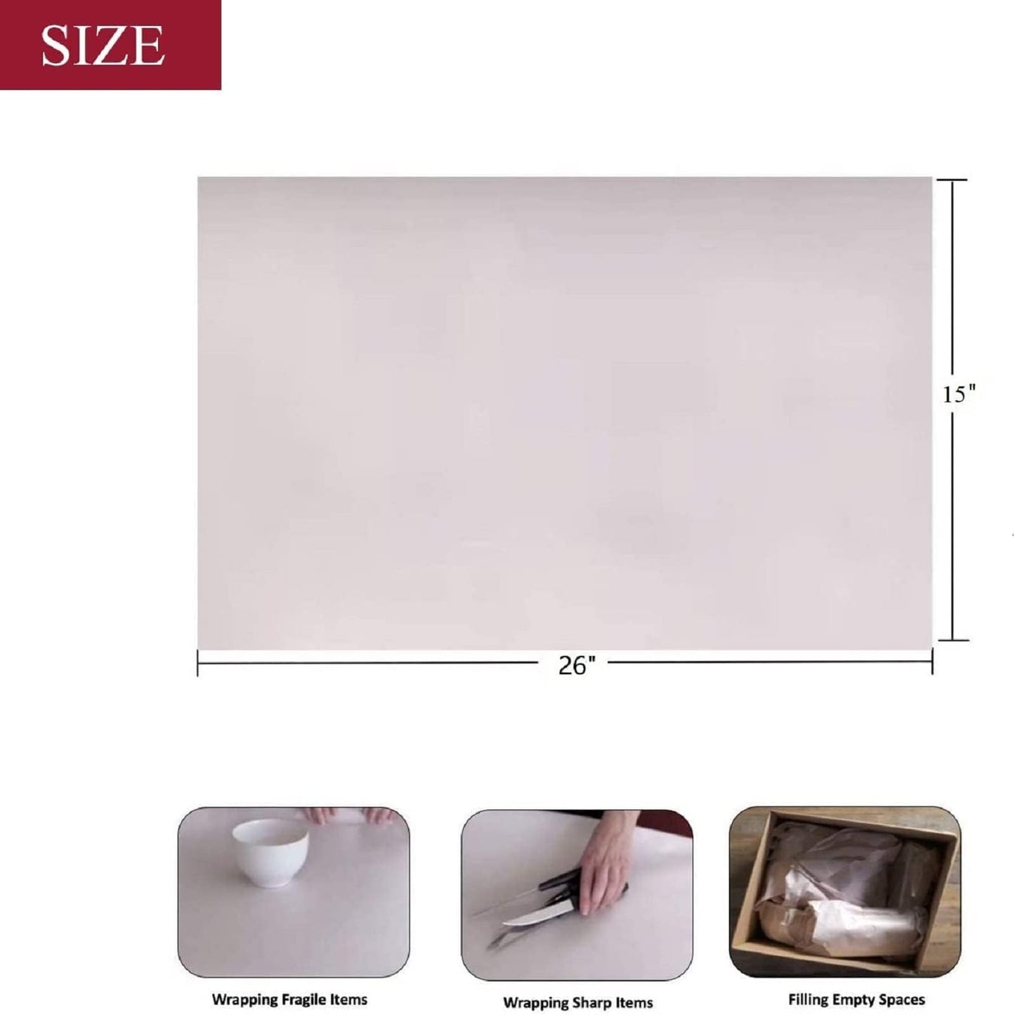 70 Sheets Newsprint Packing Paper Sheets for Moving, Shipping, Box Filler, Wrapping and Protecting Fragile Items 1.8 Lbs (26” x 15”)