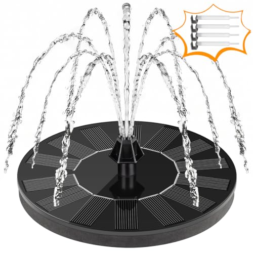 Mademax 1W Solar Bird Bath Fountain Pump, Solar Fountain, Free Standing Floating Solar Powered Water Fountain Pump for Bird Bath, Garden, Pond, Pool, Outdoor