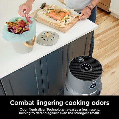 Shark Air Purifier for Home with NeverChange HEPA Air Filter, 1300 sq. ft. for Powerful Multi-Room Purification, 5-Year Filter, Filters Smoke, Captures 99.98% of Particles & Dust, HP301