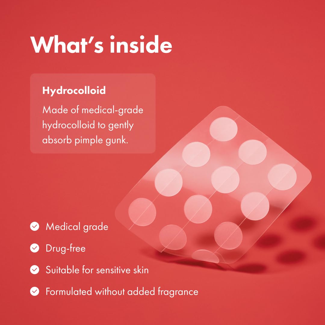 Mighty Patch Original Patch from Hero Cosmetics - #1 Hydrocolloid Acne Pimple Patches for Face, Shrinking Zits & Whiteheads in 1 Use, Nighttime Spot Pimple Stickers for Face, 75 Count