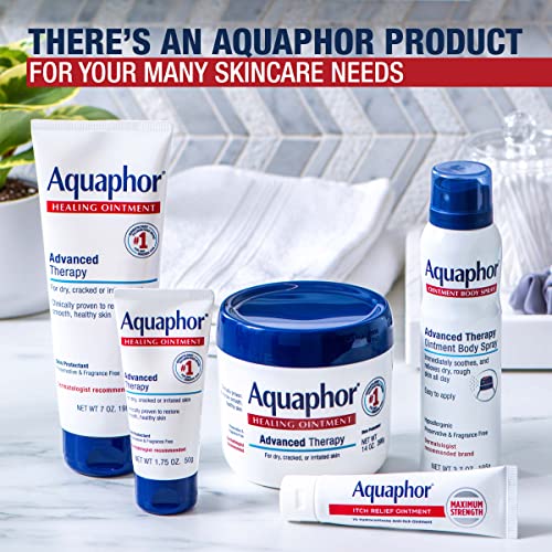 Aquaphor Healing Ointment, Advanced Therapy Healing Ointment for Dry Skin, Skin Protectant for Dry Cracked Skin - 1.75 oz. Tube (Pack of 6)