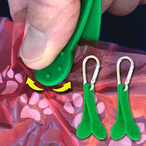 Dog Poop Bag Opener and Grocery Produce Bag Opener - Two Pack - Easily Open Slippery Bags Works With Gloves
