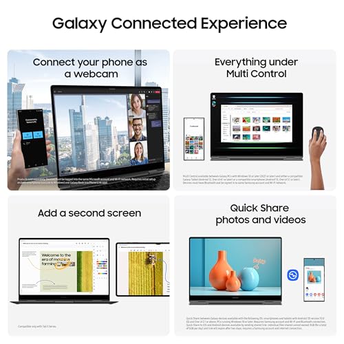 Samsung 16” Galaxy Book5 Pro 360 Copilot+ PC, AI Computer, Intel Core 7 Ultra Processor, 3K AMOLED (2880x1800) Touchscreen, S Pen,120Hz, Dolby Atmos, Student Laptop, Lightweight, All-Day Battery Life