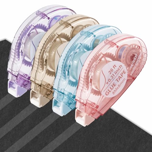 MARCADORUS Glue Tape for Scrapbooking, Double Sided Tape Roller 106Ft Total