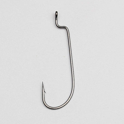 50pcs/Pack Offset Fishing Hooks Worm Hooks Black High Carbon Steel Senko Bait Fishing Hooks 5/0 4/0 3/0 2/0 1/0 1# (1/0-50pcs)