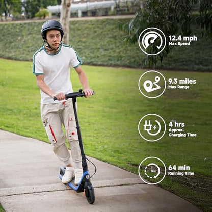 Segway Ninebot eKickScooter C2 Pro w/9.3 mi Max Operating Range & 12.4 mph Max Speed, Kids Electric Scooter Designed for Teens Ages 9+, UL-2272 Certified