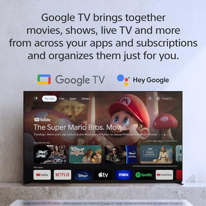 Sony 55-Inch 4K Ultra HD BRAVIA 3 LED Smart TV with Google TV, LED Flat Screen, Dolby Vision HDR, Google TV, Exclusive PS5 Features, (K-55S30)