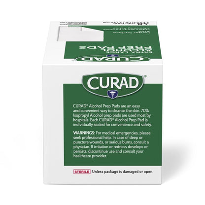 CURAD XL - Sterile Alcohol Prep Pad, 4" x 5.5", Multi-purpose cleaning Action, 48/Box, Carton of 3