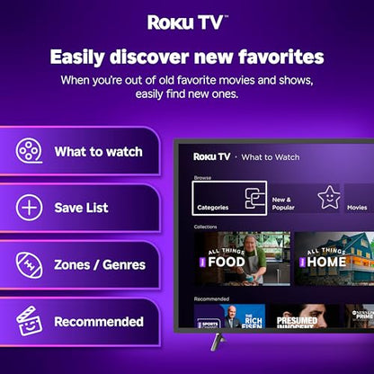 Hisense 40-Inch Class A4 Series FHD 1080p Smart Roku TV with Alexa Compatibility (40A4NR) - Dolby Audio, Slim Bezel Design, Google Assistant