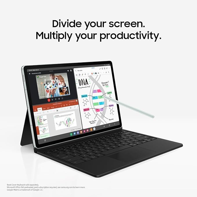 SAMSUNG Galaxy Tab S9 FE+ Plus 12.4” 128GB Android Tablet, Long Battery Life, Powerful Processor, S Pen, 8MP Camera, Lightweight Durable Design, Expandable Storage, US Version, 2023, Lavender