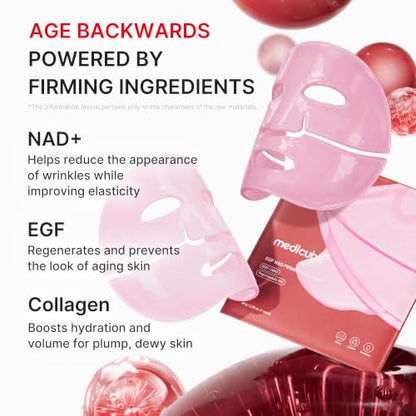 medicube Jelly Gel Mask with Firming NAD EGF | Overnight Face Mask - Korean Skincare, 28g x 4ea